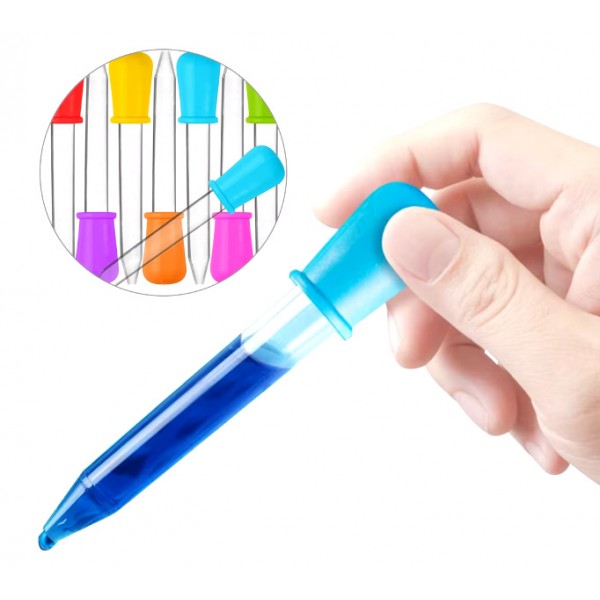 Zestaw pipet 5 ml z miarką (10*1szt) 10 kolorów