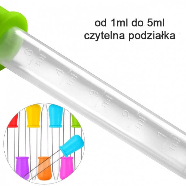 Zestaw pipet 5 ml z miarką (10*1szt) 10 kolorów